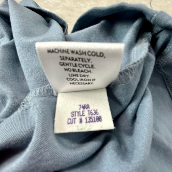 EILEEN FISHER WOMENS WATER BLUE LONG SLEEVE VISCOSE TEE SHIRT S - Picture 5 of 11